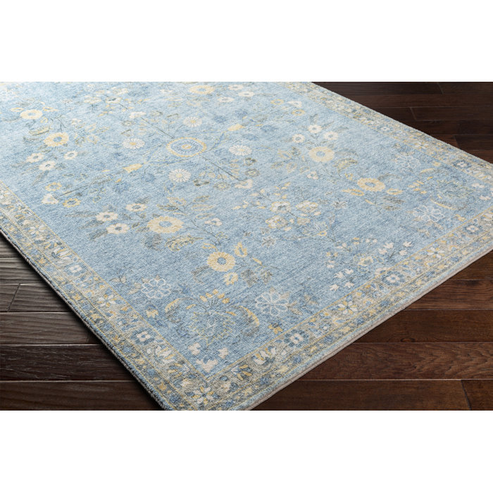Birch Lane™ Berger Performance Blue/Gray/Yellow Rug & Reviews Wayfair